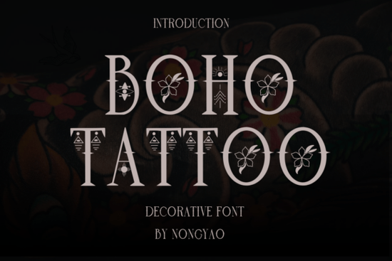 Boho Tattoo Font